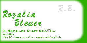 rozalia bleuer business card